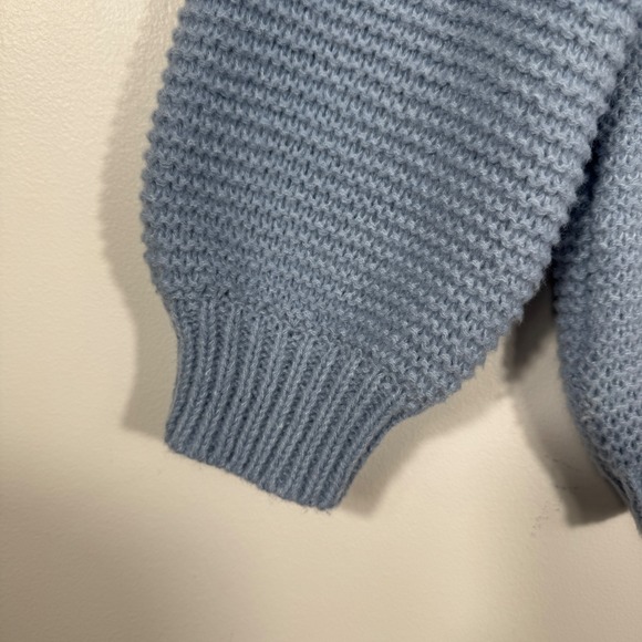 Baltic Born Blue Chunky Knit Sweater Women's Large Long Sleeve Pullover - Picture 4 of 9